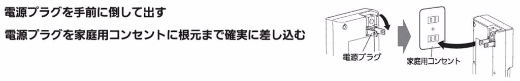 パナソニック BQ-CC73AM-K コンセントへの差し込み方法（ACプラグを倒して充電）