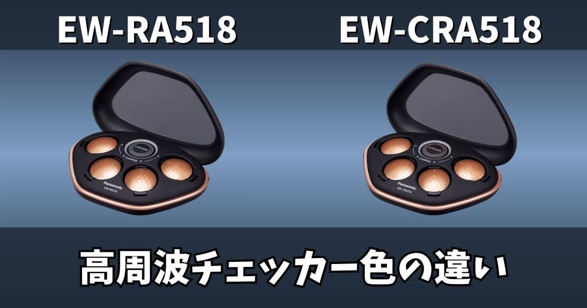 EW-RA518とEW-CRA518の違いを比較した画像｜コリコランのチェッカー色（白とゴールド）の違い